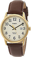Brown/Gold-Tone/Cream Часы Timex Easy Reader с кожаным ремешком 38 мм