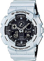 Foam White Мужские ударопрочные часы Casio GA-100 XL Series G-Shock Quartz 200M WR