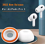 Амбушури з ефектом пам'яті Apple AirPods Pro Pro 2 гібрид (піна + силікон) Розмір M середні, фото 5