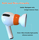 Амбушури з ефектом пам'яті Apple AirPods Pro Pro 2 гібрид (піна + силікон) Розмір M середні, фото 4