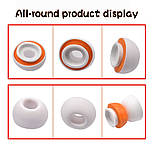 Амбушури з ефектом пам'яті Apple AirPods Pro Pro 2 гібрид (піна + силікон) Розмір M середні, фото 6