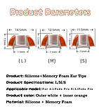 Амбушури з ефектом пам'яті Apple AirPods Pro Pro 2 гібрид (піна + силікон) Розмір M середні, фото 2