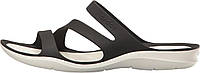 9 Black/White Женские сандалии Crocs Swiftwater, легкие и спортивные сандалии для женщин