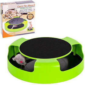 Іграшка для кота та кішки "Бігаюча мишка" Catch The Mouse з кігтеточкою KNZ