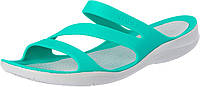4 Tropical Teal/Light Grey Женские сандалии Crocs Swiftwater, легкие и спортивные сандалии для женщин