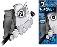White / Grey Cadet Small Pair Чоловічі рукавички для гольфу RainGrip FootJoy, пара (білі)