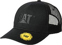 One Size Black Мужские кепки Caterpillar с рельефным логотипом, вышивкой спереди и контрастной сеткой сза