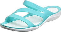 4 Pool/White Женские сандалии Crocs Swiftwater, легкие и спортивные сандалии для женщин