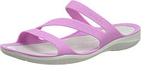 9 Violet Pearl White Женские сандалии Crocs Swiftwater, легкие и спортивные сандалии для женщин