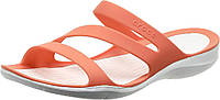 4 Grapefruit/White Женские сандалии Crocs Swiftwater, легкие и спортивные сандалии для женщин