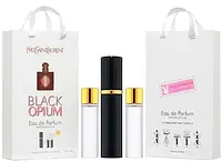 Міні-духи з феромонами жіночий Yves Saint Laurent Black Opium 3х15 мл