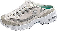 7.5 Wide White/Vapor/Silver Женские кроссовки без шнуровки Skechers Sport D'Lites без шнурков