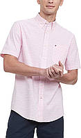 Standard X-Small Bewitching Pink Мужская повседневная рубашка на пуговицах с коротким рукавом Tommy Hilfi