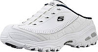 6.5 White/Navy Женские кроссовки без шнуровки Skechers Sport D'Lites без шнурков