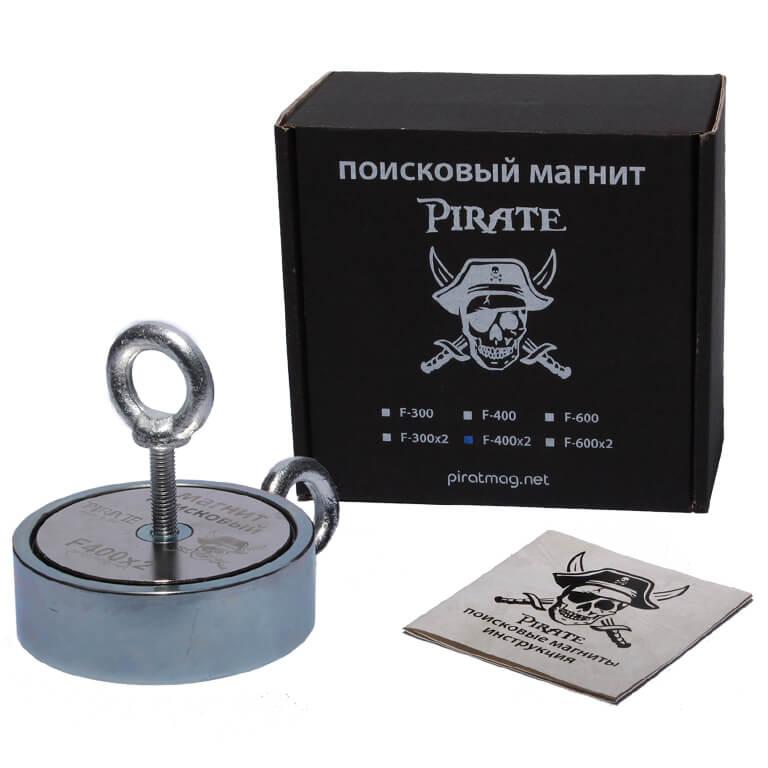 Пошуковий магніт Пірат F-400x2 двосторонній, фото 1