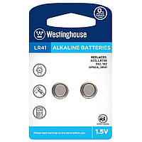 Батарейка для часов Westinghouse AG3, LR41, 1.5V, таблетка часовая, блистер 2 шт.