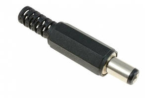 Штекер роз'єм питания DC (папа) 5,5x2,1 мм із пластмасовим корпусом
