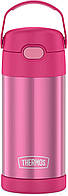 12 Ounce FUNTAINER 12 Ounce Bottle Pink THERMOS FUNTAINER Детская соломенная бутылка из нержавеющей стали