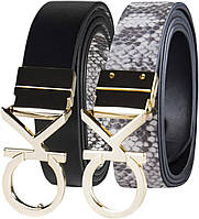 XX-Large Black/Grey Plaque Двустороннее женское платье Calvin Klein «два в одном» Fashion Belt