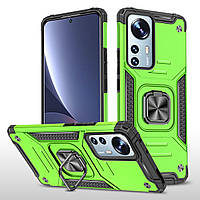 Протиударний чохол для Xiaomi 12T / Pro салатовий з кільцем підставкою