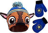 Mittens - Age 2-4 Chase Design Комплект зимней шапки и варежек Nickelodeon для мальчиков, шапочка для мал