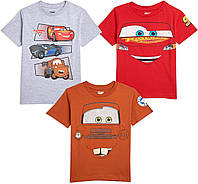 3T Red / Brown / Gray Комплект из 3 футболок Disney Pixar Cars Tow Mater Lightning McQueen от младенца до