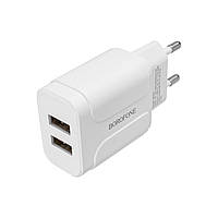 Зарядное устройство BOROFONE BA37A 2USB, White (with Type-C cable)