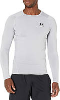 Mod Gray (011)/Black Large Компрессионная мужская футболка с длинным рукавом Under Armour HeatGear