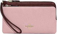 Im/Powder Pink Wine Multi Бумажник с двойной молнией COACH Wristlet