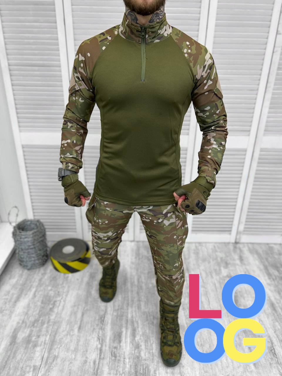 Тактичний костюм Single Sword Убакс+штани Костюм мультикам Вставки під наколінники Армійський костюм