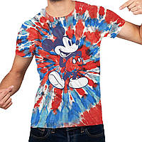 Small Red Blue White Spiral Wash Чоловіча футболка Disney Mickey Mouse Vintage Scene Me Graphic T-Shirt