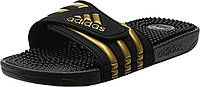 7 Women/6 Men Black/Gold Metallic/Black Adidas Unisex-Adult Adissage Slides Sandal