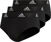 XX-Large Black/Light Onix Grey Чоловіча нижня білизна Adidas Stretch Cotton Brief (упаковка з 3 шт.)