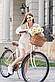 Уцінка! Велосипед жіночий міський VANESSA 28 crem з кошиком Польща, фото 3