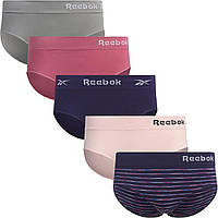 Navy/Pink/Grey Medium Женское нижнее белье Reebok — бесшовные трусы-хипстеры (5 шт.)