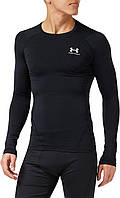 4X-Large Big Black/White Under Armour HeatGear Armor Compression Long Sleeve