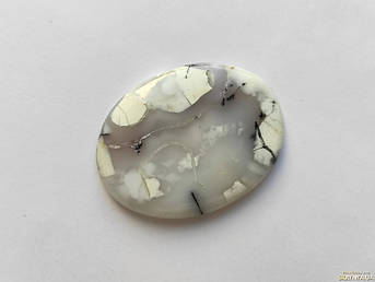 Природний камінь для створення прикрас Дендроагат кабошон Вставка ювелірна дендритовий агат