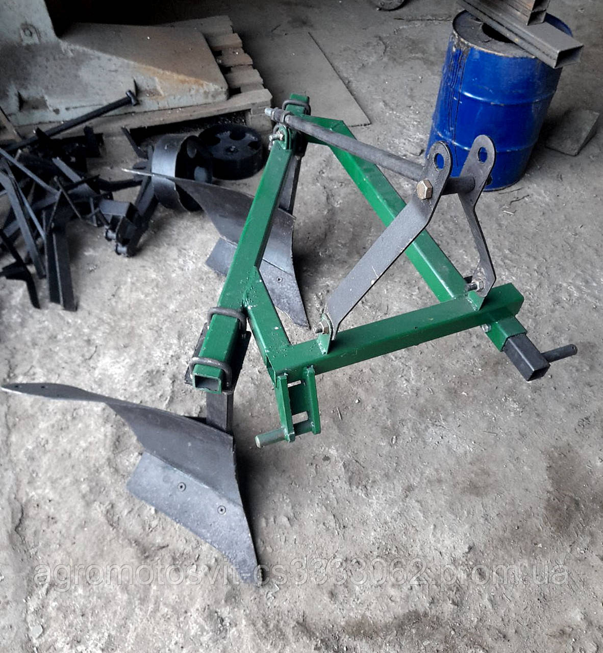 Плуг ПЛ-2х25к-3т к минитрактору 2-корпусный с опорным колесом ...