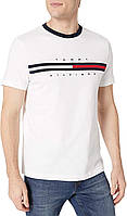 Big & Tall XX-Large Big Bright White Мужская футболка Tommy Hilfiger с коротким рукавом в фирменную полос