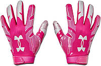 Tropic Pink (654)/Metallic Silver Medium Мужские футбольные перчатки Under Armour F8