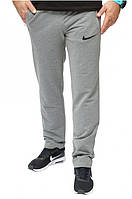 Мужские трикотажные спортивные брюки (штаны) Nike (Nike-7387-s-2), осенние весенние серые. Мужская одежда