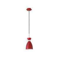 Стельовий підвісний світильник Kanlux RETRO HANGING LAMP R, червоний, хром (23997)