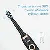 Електрична зубна щітка Shuke SK-601 акумуляторна з 4 насадками Чорна, фото 11