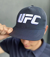 Кепка серая UFC крутая качественная с большим логотипом повседневная легкая молодежная высокого качества КМ