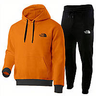 Мужской спортивный костюм The North Face весенний осенний худи + штаны оранжевый топ качество