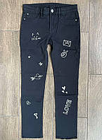 1, Стильні чорні стрейчеві джинси штани для дівчинки H&M Розмір 9-10 років Зріст 140 см