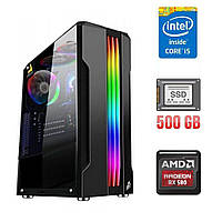 Игровой ПК / Intel Core i5-4 Gen / 8 GB DDR3 / 500 GB SSD / AMD Radeon RX 580, 8 GB GDDR5, 256-bit