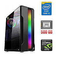 Игровой ПК / Intel Core i5-4 Gen / 8 GB DDR3 / 500 GB SSD / nVidia GeForce GTX 1070, 8 GB GDDR5, 256-bit