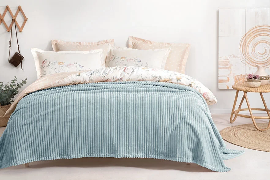 Плед Покривало Yatas Wellsoft 150х220 м'ятний