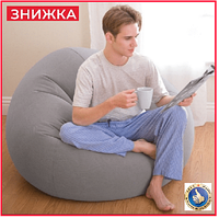 Надувне крісло вінілове водонепроникне до 100 кг Intex Beanless Bag Chair надувний ламзак інтекс побутової